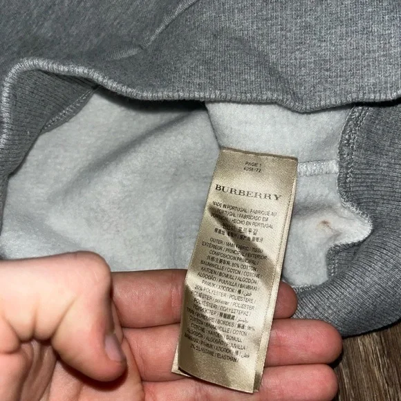 Burberry London England Embroidered Cropped Sweatshirt